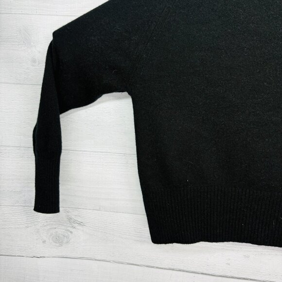 Vince Black Wool Cashmere Rolled Boat Neck Knit Sweater Womens Size XS - Picture 5 of 14